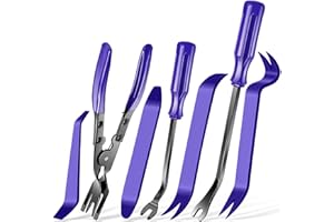KEZE 7 Pcs Auto Clip Pliers Set and Fastener Remover,Car Trim Rivet Removal Pry Tool Repair Kit with Storage Bag for Automoti