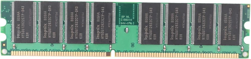 Frefgikty 1GB DDR PC Memory RAM DDR1 400MHz DIMM 184-Pin Non-ECC Desktop Module