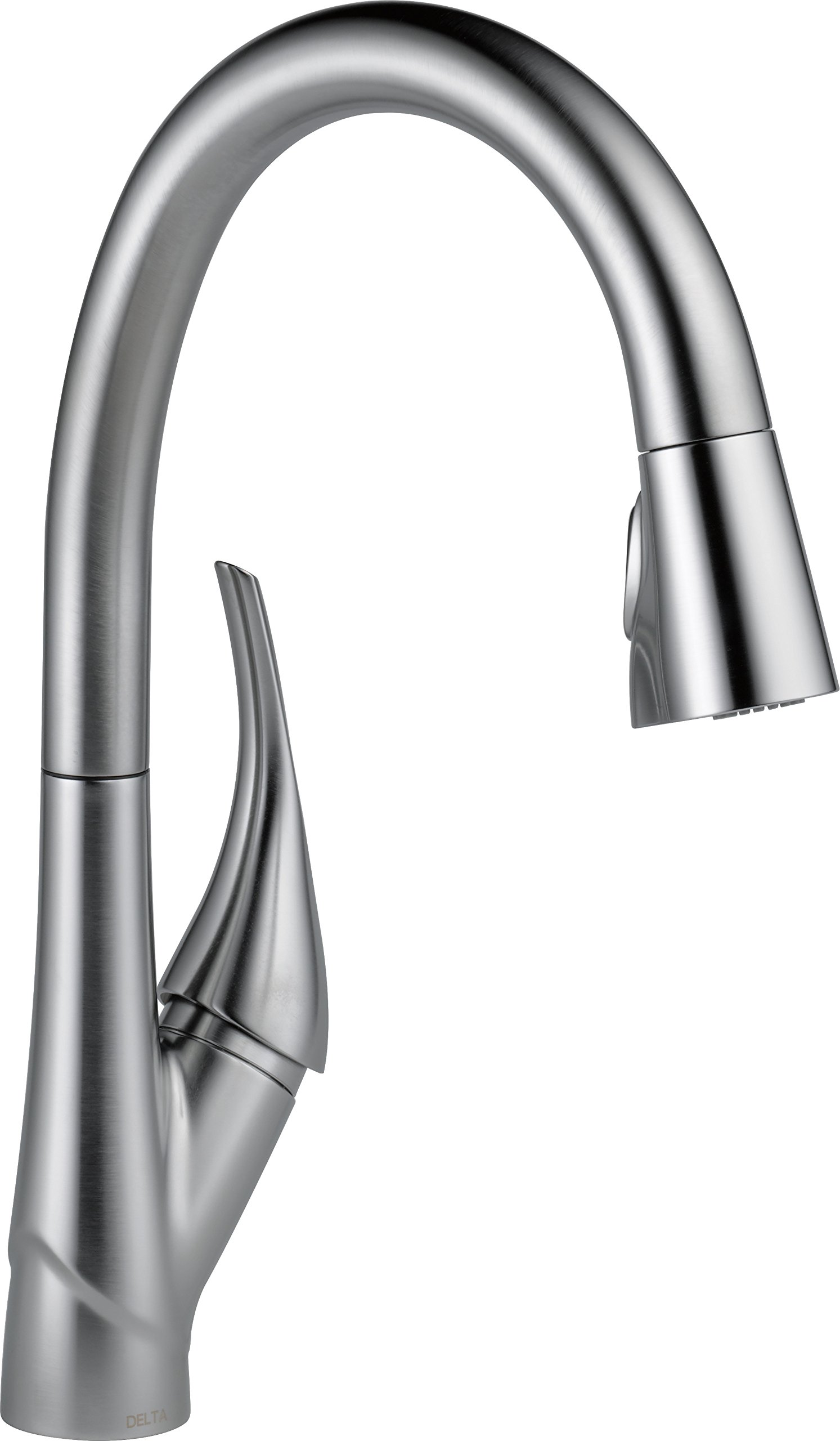 Delta Faucet Esque Single-Handle Kitchen Sink Faucet with Pull Down Sprayer, ShieldSpray Technology 
