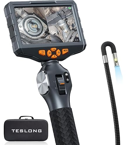 Teslong 3.9mm Two-Way Articulating Borescope with Light, 5-inch