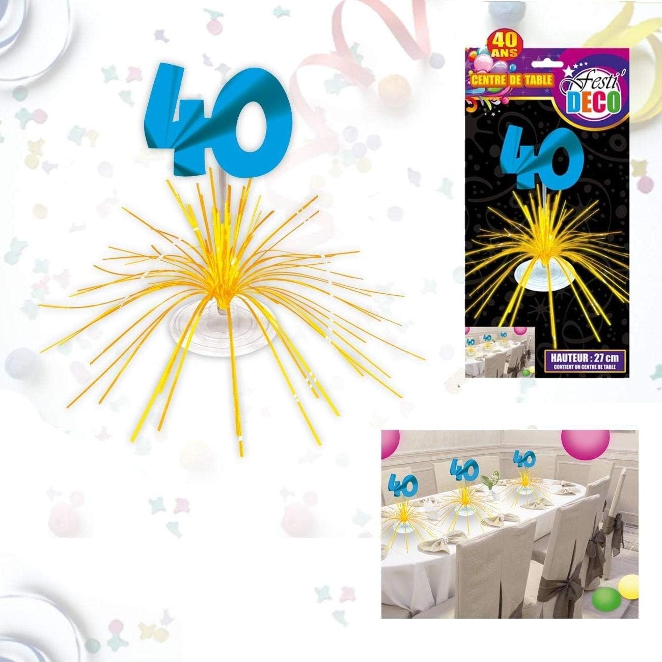 Centre De Table D Anniversaire 40 Ans Amazon Fr Jeux Et Jouets