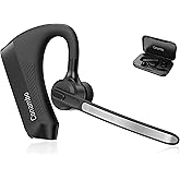 Conambo K21 Bluetooth Headset V5.1, Bluetooth Earpiece with CVC 8.0 Dual Mic Noise Cancelling Wireless Headphone - Mute & Volume Buttons 16Hrs Talking for iOS Android Cell Phone, Trucker, Office Work