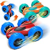 Car Toys for 3 4 5 Years Old Boys, Friction Powered Monster Truck Toys | 2 Pack Double-Sided Stunt Vehicles, Push and Go Cars, Sand Toy, Easter Christmas Birthday Gift for Boys Girls Kids Toddler