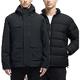 YGREYG Men's 3 in 1 Waterproof Winter Jackets Ski Warm Snow Rain Coat Puffer Liner Hood Windbreaker