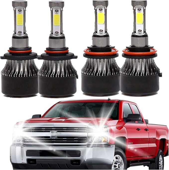 SHENKENUO 9005/9006 LED Headlight Kit For Chevy Express 1500 2500 3500 - 6000K