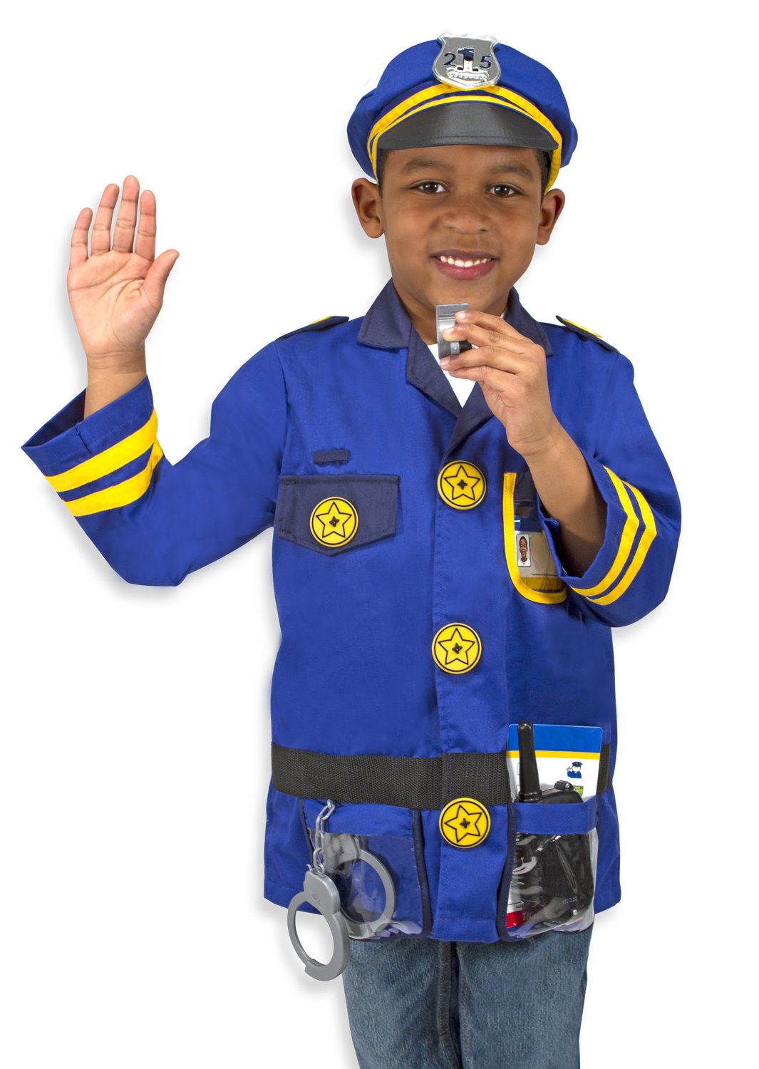 Melissa & Doug Police Officer Role Play Costume DressUp Set (8 pcs