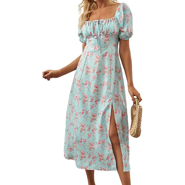 knee length dresses for ladies Rosemary Beach Smocked Maxi Dress L