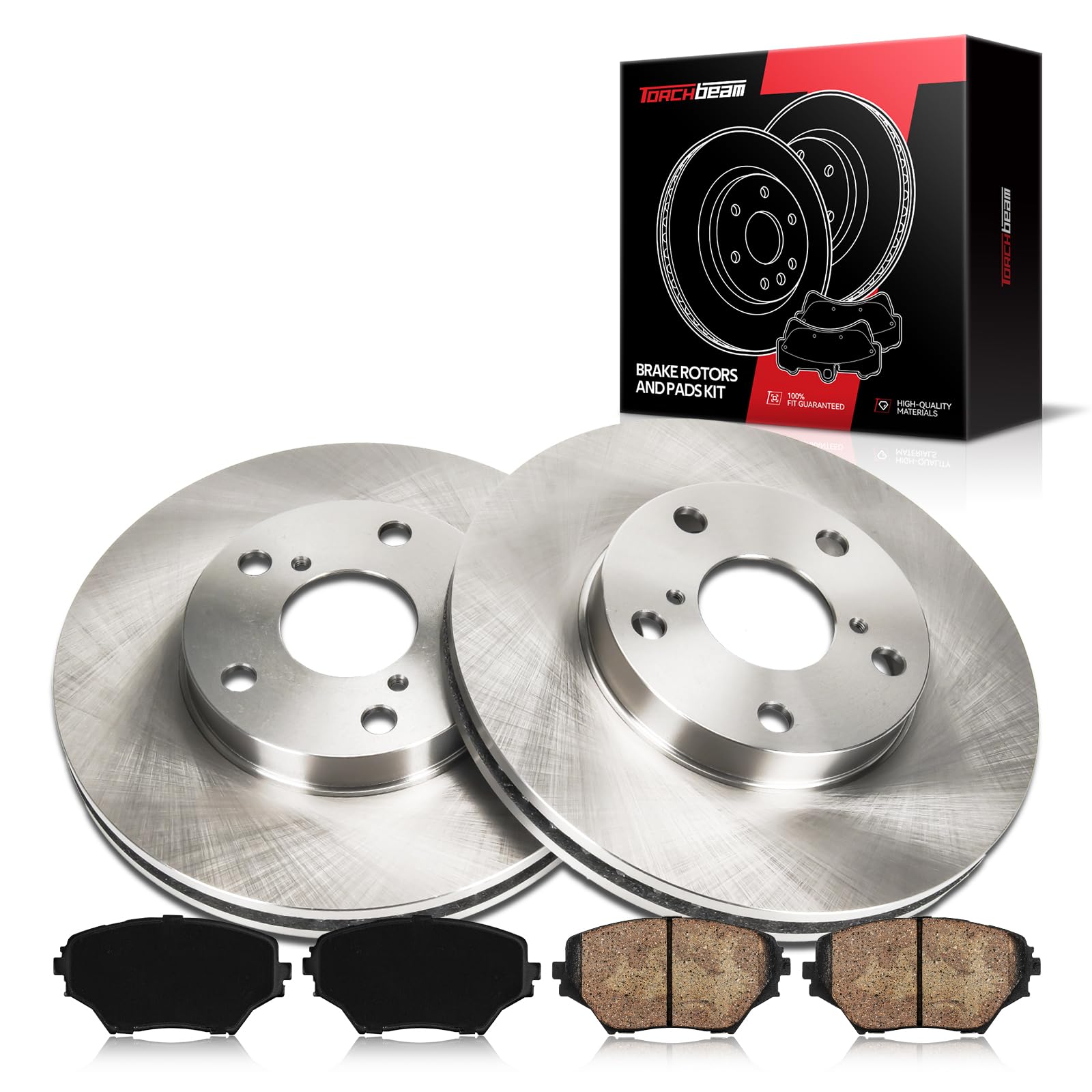 Photo 1 of Torchbeam Front Brake Kit for 2001-2005 RAV4 2.0L, Brake Pads and Rotors Kit Replacement 31295+D862