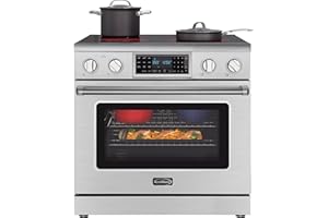 KoolMore KM-TPR-36SS 36 in. Electric Professional Range with Tilt Panel and Digital Controls, Self-Cleaning, 16300W of Power, 240V in Stainless-Steel