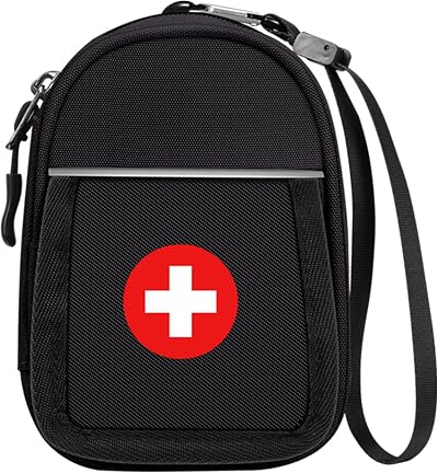 SITHON Insulated Medicine Carrying Case Small Travel Organizer Black