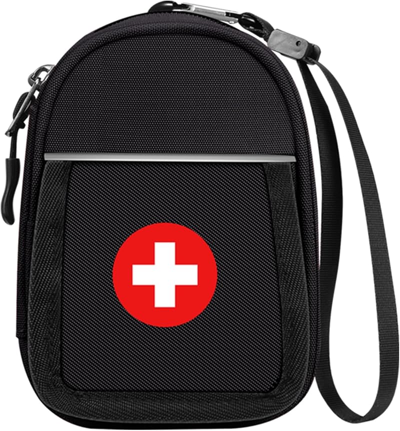 SITHON Insulated Medicine Carrying Case Small Travel Organizer Black