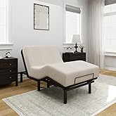 FLEXISPOT Twin XL Adjustable Bed Frame Base,Segmented Design,Easy Assemble, Oxford Fabric Bedspread,Wired Remote,Whisper Quiet Durable Motor,Mattress Holder, No Box Spring.