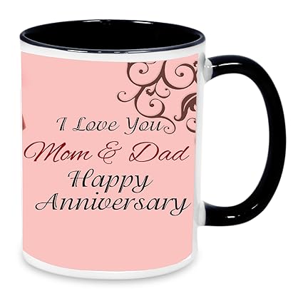 Buy Alwaysgift I Love You Mom Dad Happy Anniversary Ceramic Mug