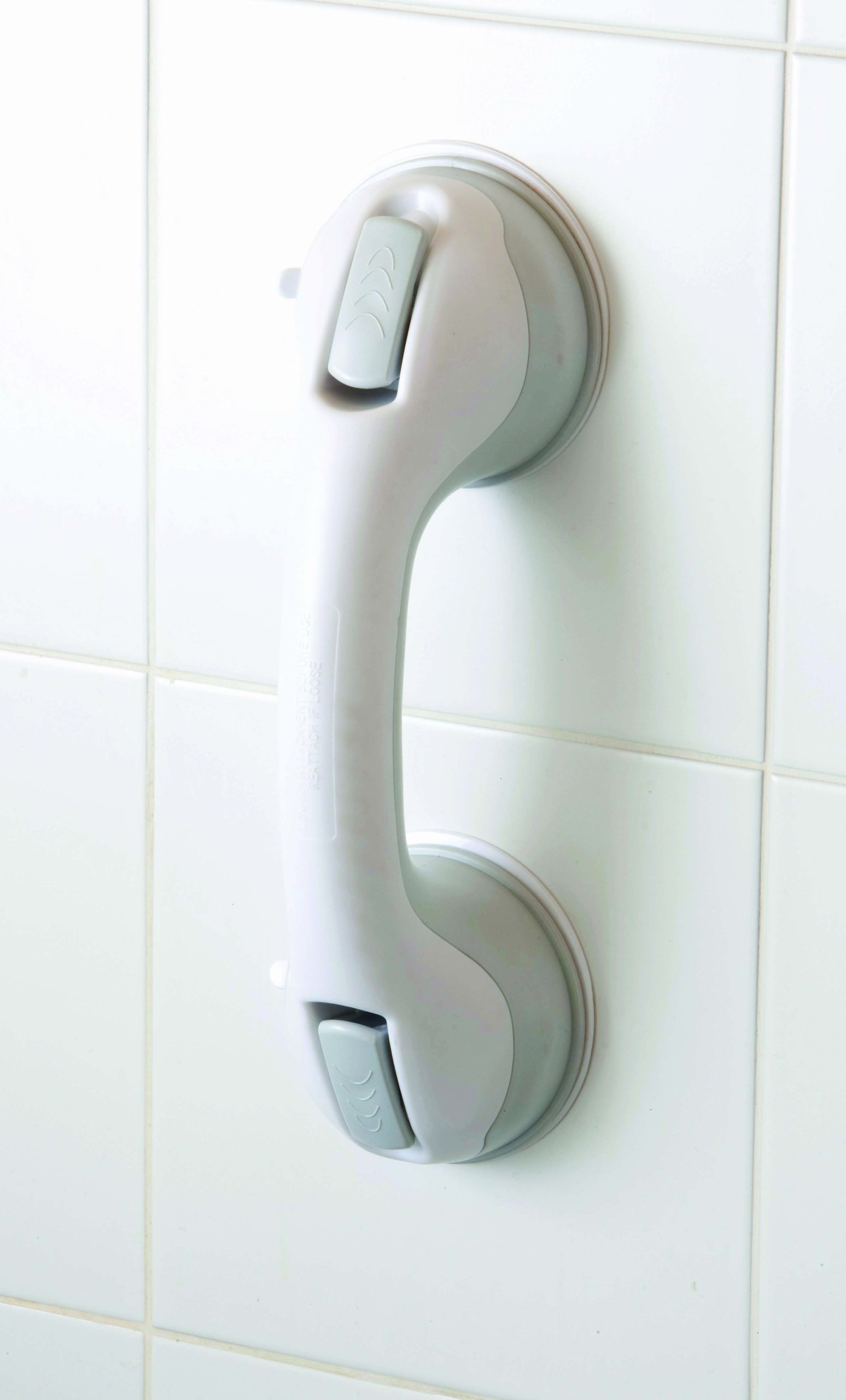 Drive Devilbiss 12 Inch Suction Cup Grab Bar with Release Levers, Grey