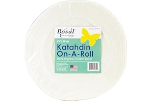 BOSAL 2.25" X50yd Katahdin On-A-Roll 100% Organic Cotton Batting