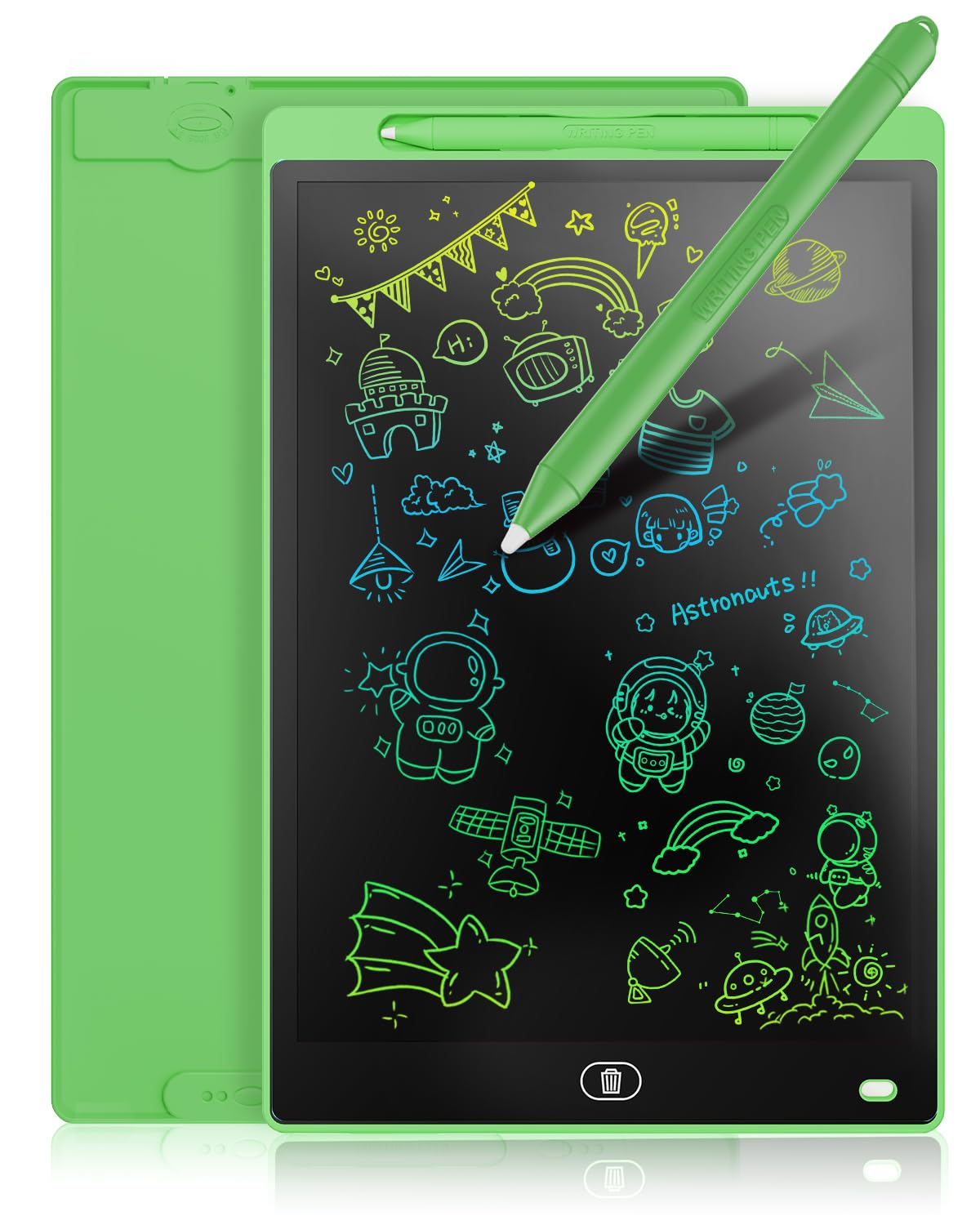 Genialba 12 inch LCD Writing Tablet - Colorful Screen Drawing Board for 2-6 Year Old Boys & Girls - Educational Toys Gifts for Birthday & Christmas (Green)