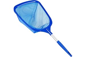 Hot Tub Pool Skimmer Net, Pond Net with 13'' Aluminum Pole, Deep Ultra Fine Mesh for Hot Tubs/Spas/Fountain/Small Pools, Dura