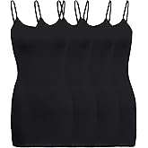 ShezPretty 4 Pack - Women's Basic Cami with Adjustable Spaghetti Straps Tank Top
