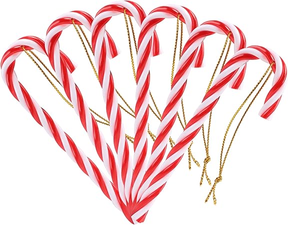 Decorazioni Natale Immagini.Naler 12pcs Plastica Albero Di Natale Rosso E Bianco Candy Cane Hanging Wall Home Party Decorazioni Ornamenti Amazon It Casa E Cucina