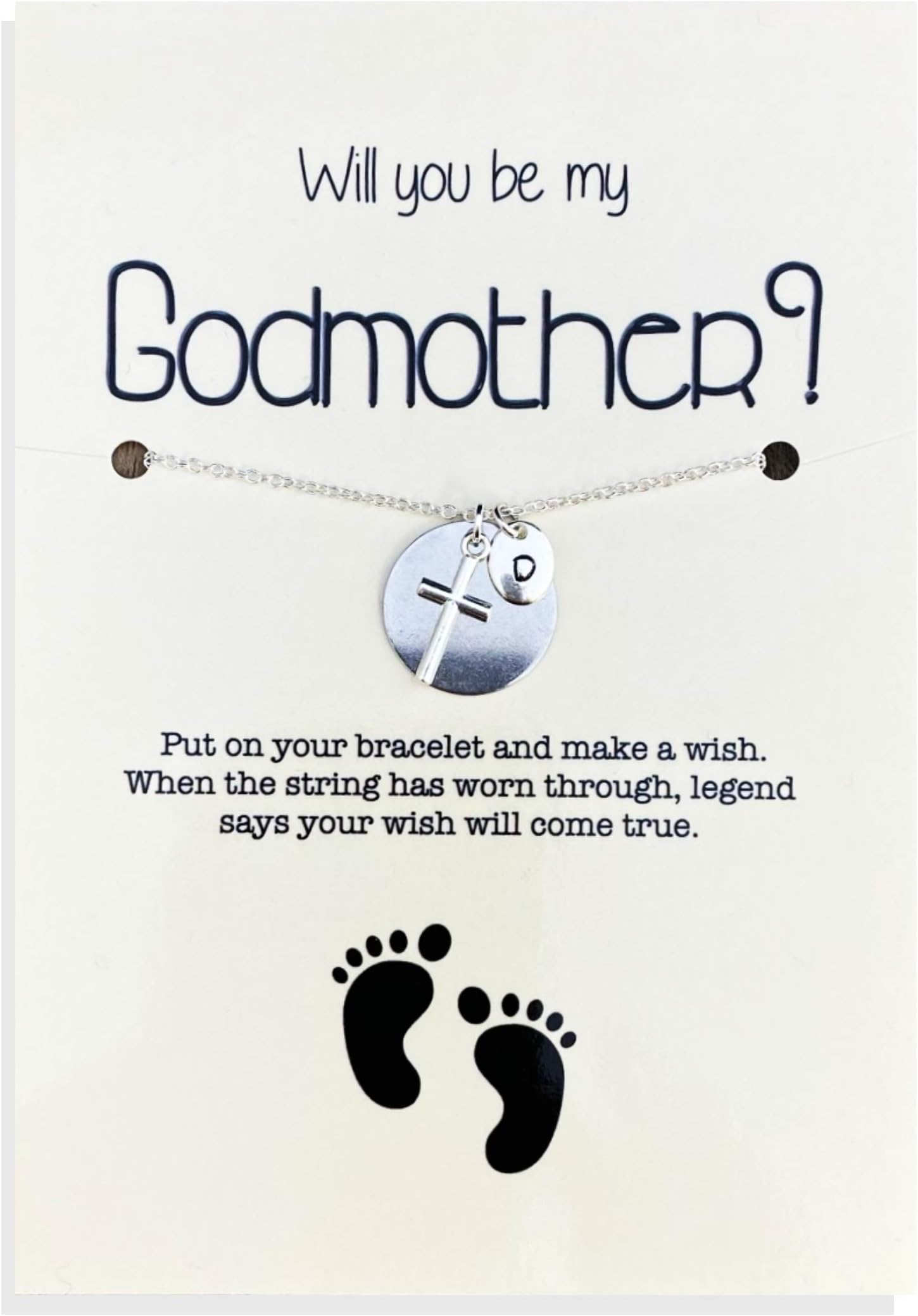 Carrie Clover Custom Godmother Proposal - Godparent Gift from Godchild | Will you Be my Godmother | Madrina | Personalized Godmother Jewelry | NECKLACE, A4B