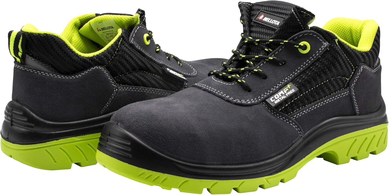 Bellota 7231039S1P Zapato de Seguridad, Negro, Verde, 39