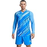 KELME Men Padded Goalkeeper Soccer Jersey Shorts, Goalkeeper Kit, Youth Goalie Apparel Shirt and Pants with Socks