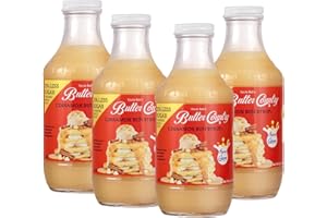 UNCLE BOB'S BUTTER COUNTRY Butter Country Rich and Creamy Buttermilk Syrup | Cinnamon Bun Flavor | Gourmet Breakfast Syrup for Pancakes, Waffles & French Toast | 16 fl oz/4 Pack