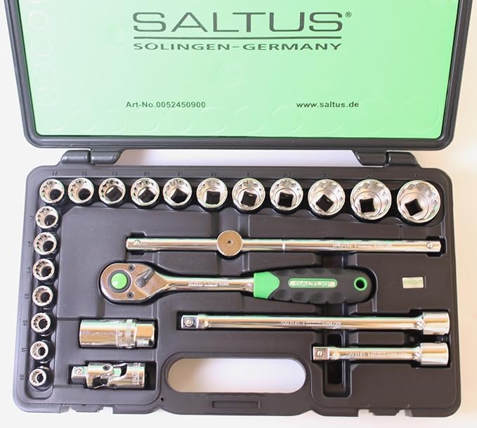 Saltus Ratchet 24 Pcs Ratchet Box Socket Set Tool 1/2' Amazon.co.uk