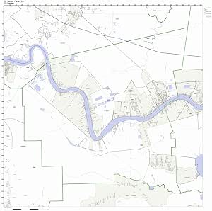 Amazon.com: St James Parish, Louisiana LA ZIP Code Map Not Laminated