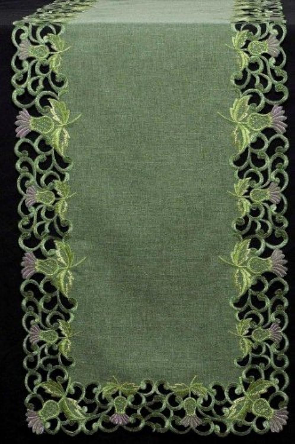 Table Runner (Small) in Green Balmoral Thistle Design