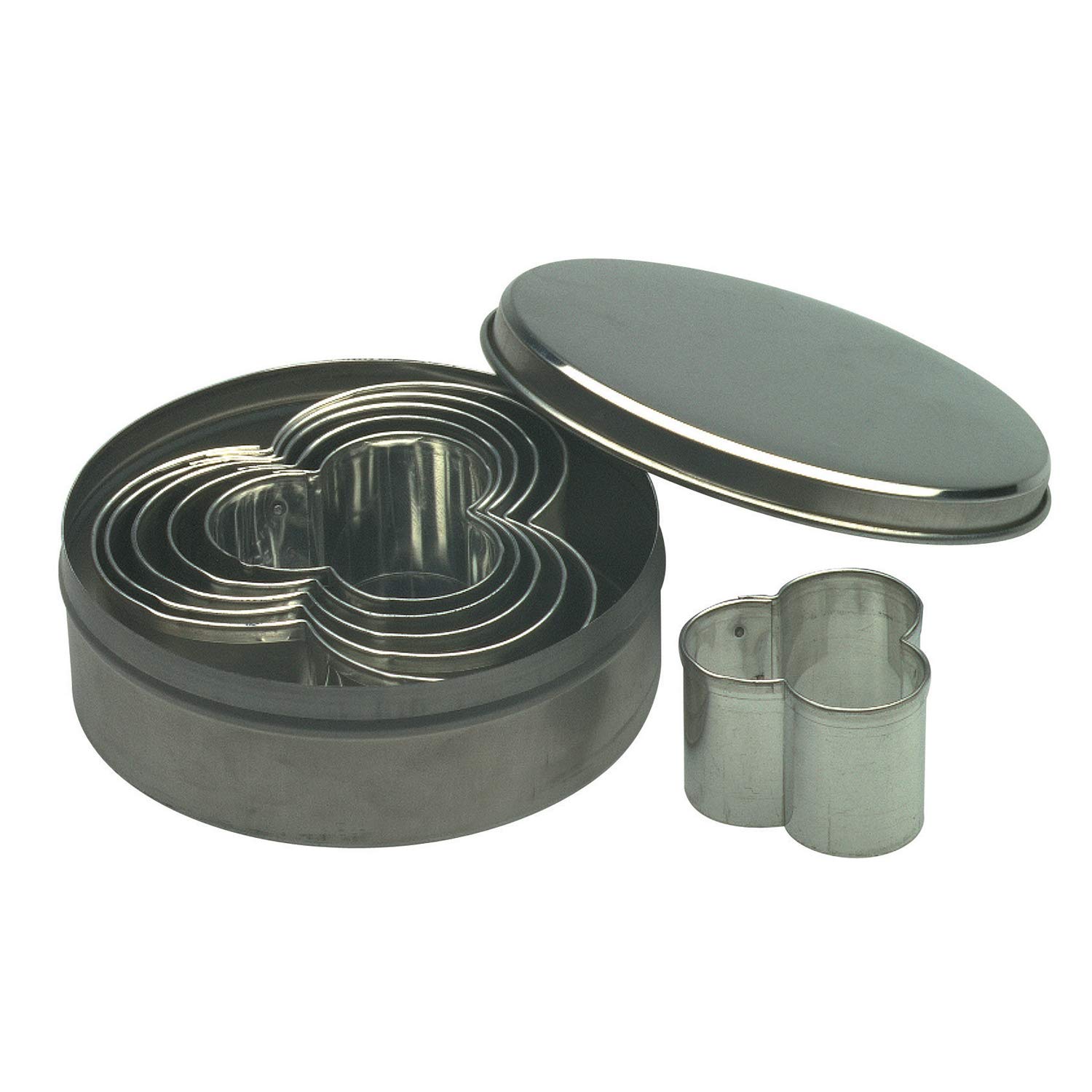 PIAZZA Set of 6 pastry cutters- Shamrock shaped - tin