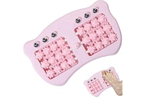 Foot Roller Massager Plantar Fasciitis, 24 Wheels Dual Foot Magnetic Acupressure Massager, Portable Reflexology Tool for Stre