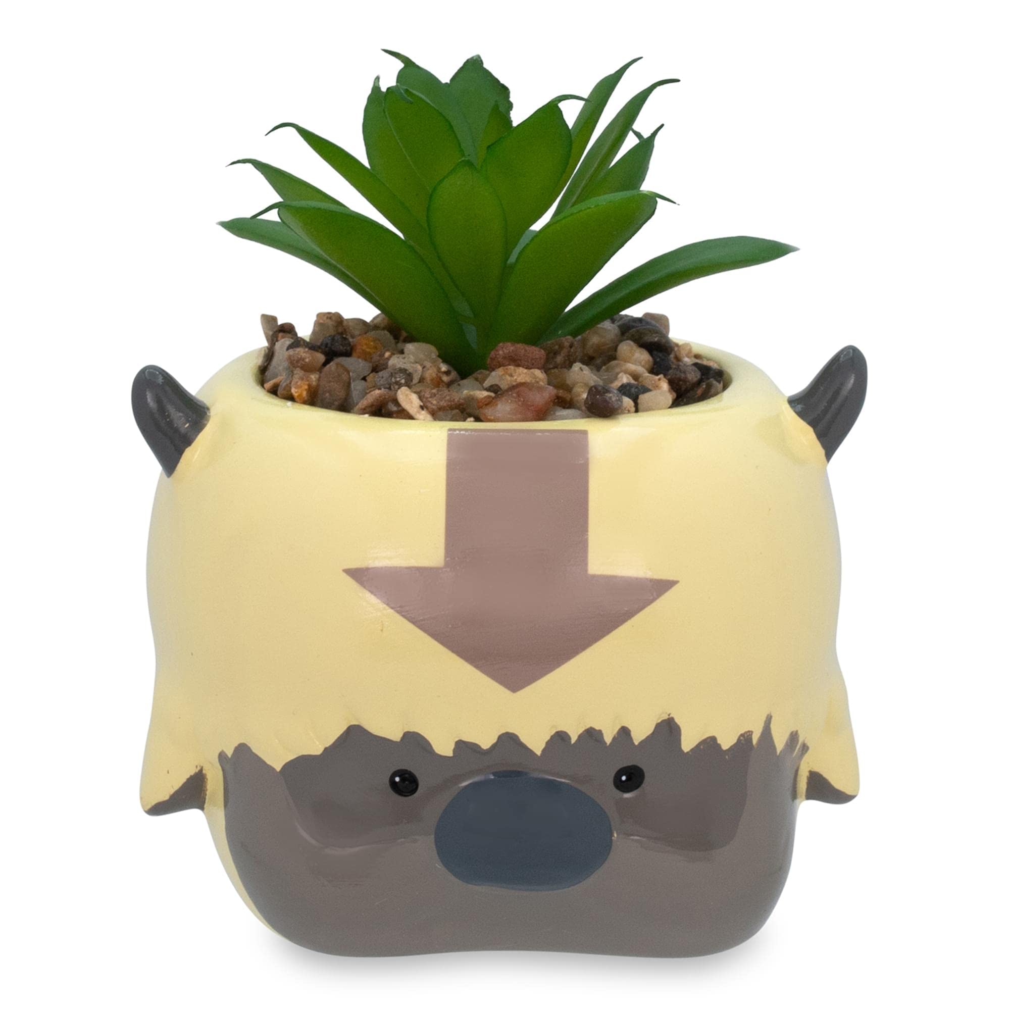 Silver Buffalo Avatar: The Last Airbender Appa 6-Inch Ceramic Planter With Artificial Succulent