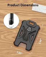 MNGARISTA 2 Pack Heavy Duty Badge Holder Vertical ID Card Holder Clear Window view 2