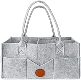 Maliton Nappy Caddy Newborn Diaper Organizer 15.3x9.3x7 in Grey view 1