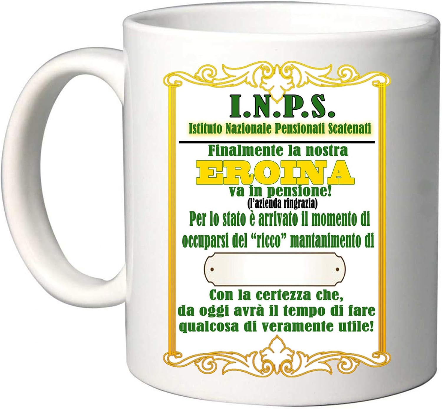 Tazza Per Festa Pensione In Ceramica 350ml - Con Scritte Divertenti, Ideale Per Regali - Foto 2