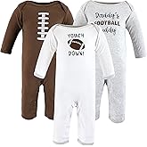 Hudson Baby Girls Unisex Cotton Coveralls, Touch Down, 12-18 Months, Touch Down, 12-18 Months US