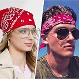 Aomig Bandana Head Scarf Mens Women Paisley Print 6 Pack Multi Use view 8