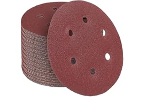 Sandpaper, 50 Pcs Sandpaper for Random Orbital Sander Auto Wood Polishing(40)