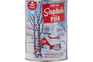 Little Quebec Sugar Shack, Canadian Maple Syrup – 4 Pack of 540ml Traditional Metal Cans | Grade A Amber Rich Taste | Iconic 