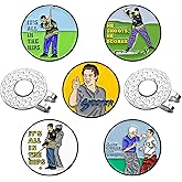 Magnetic Golf Ball Marker Clips, Funny Golf Ball Markers with Magnetic Clip, Enamel Golf Ball Markers Hat Clip Magnet for Men Women Golfer Gifts