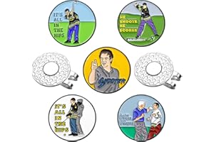 ELIUNG Magnetic Golf Ball Marker Clips, Funny Golf Ball Markers with Magnetic Clip, Enamel Golf Ball Markers Hat Clip Magnet for Men Women Golfer Gifts