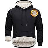 Cavva Men's Sherpa Hoodie Heavyweight Fleece Lined Thick Winter Thermal Athletic Sweatshirt with Kangaroo Pocket
