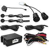 Riloer Blind Spot Sensor Ultrasonic Detection System with LED Alert Black | Universal Ultrasonic Blind Spot Sensor Kit with LED Indicators and Buzzer Alerts, 12V Vehicles Including Cars, SUVs and MPVs