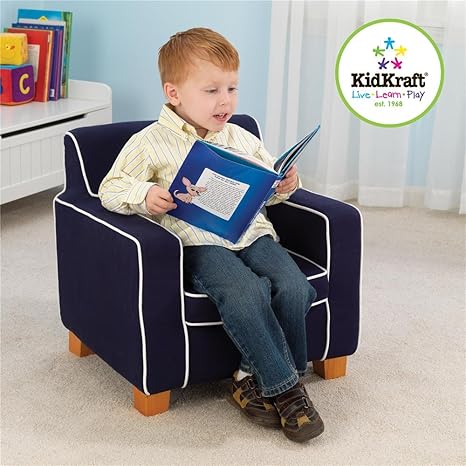 KidKraft 18616 - Silla Laguna en Azul Marino con Ribete: Amazon.es: Hogar