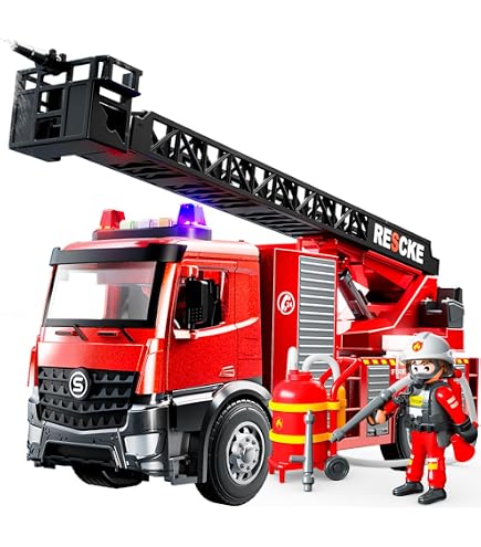 Siku - Fire Engine - Red - Sturdy Fire Truck - Metal and Plastic