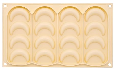 Birkmann 253155 Kipferl-Form 2er-Set, Silikon, mit Teigkarte, Rezept Silikonbackform Vanille