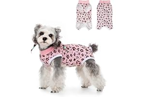 FEimaX Dog Surgery Recovery Suit Female and Male Spay with Pee Hole, Pet Body Suits for Puppy After Spayed, Neuter Surgical Onesie for Small and Medium Dogs Cats, Alternative Bandages E-Collar & Cone