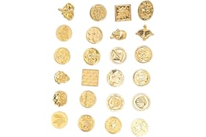 24pcs Removable Wax Seal Stamp Kit, Vintage Zinc Alloy Wax Stamps with 24 Patterns, with Gift Box, for Wedding Invitations Gi