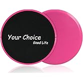 Your Choice Core Sliders - Dual Sided Exercise Gliding Discs for Carpet & Hardwood, 7" Workout Sliders